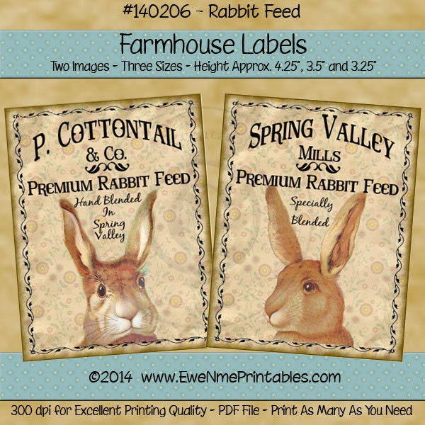 Easter Printable Farmhouse Style Labels - Easter Tags - Easter Labels - Easter Crate Labels  - Commercial Use Printable PDF or JPG File