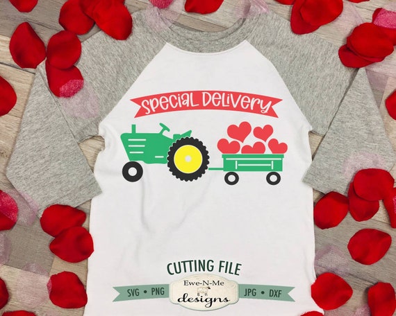 Valentine Tractor svg - Special Delivery SVG