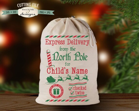 Express Delivery svg - Santa Sack SVG - North Pole SVG