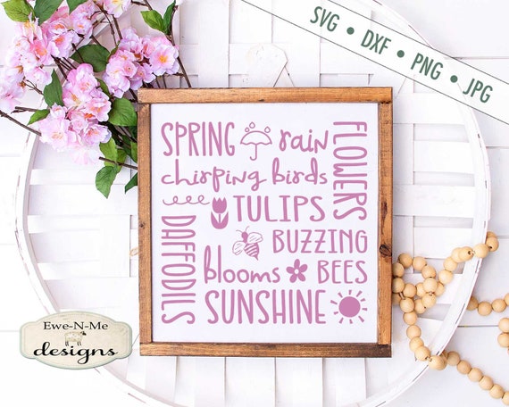 Spring SVG - Tulips SVG - Spring Subway SVG - Buzzing Bees svg - Daffodils svg