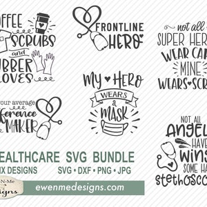 Healthcare Worker SVG Bundle - Nurse SVG - Doctor SVG - Health Care svg - Stethoscope Heart svg - Commercial Use svg, dxf, png, jpg