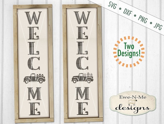 Spring svg - Welcome svg - porch sign svg - red truck svg - old tuck svg - Easter svg - Commercial use svg, dxf, png, jpg