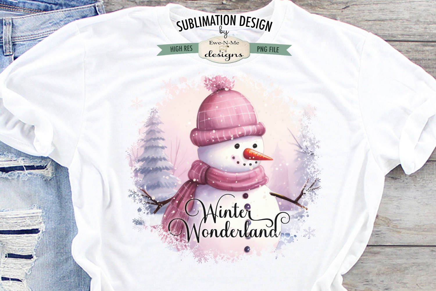 Winter Wonderland Personalized Sublimation Plate With Stand