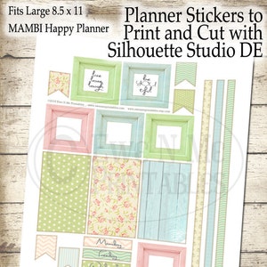 Printable Planner Stickers Letter Size Planner Large Happy Planner ...