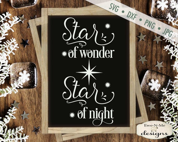 Star of Wonder SVG - Star of Night svg - Snowflake svg - Stars svg - Christmas SVG - Commercial Use svg, dxf, png and jpg files