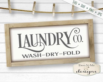 Laundry Co SVG - Laundry room SVG - Wash Dry Fold svg