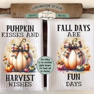 Höstpumpa sublimering PNG-paket - 16 höstkökshandduksdesigner - Skörd PNG-filer - Digital nedladdning bild 7