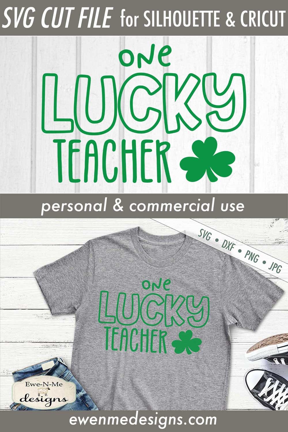 Download St Patricks Day Svg One Lucky Teacher Svg Shamrock Svg St Patricks Svg