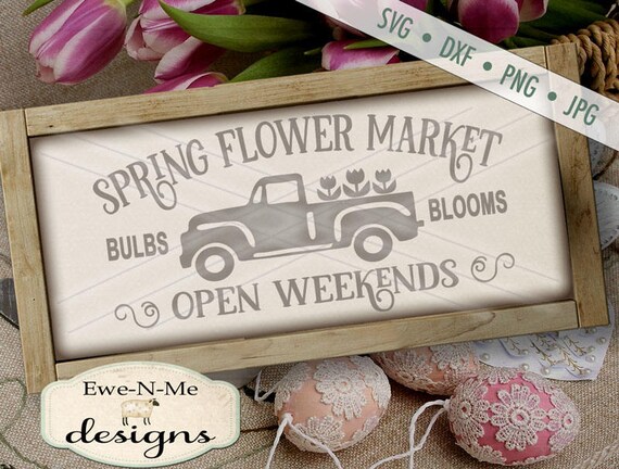 Spring Flower Market Truck - SVG