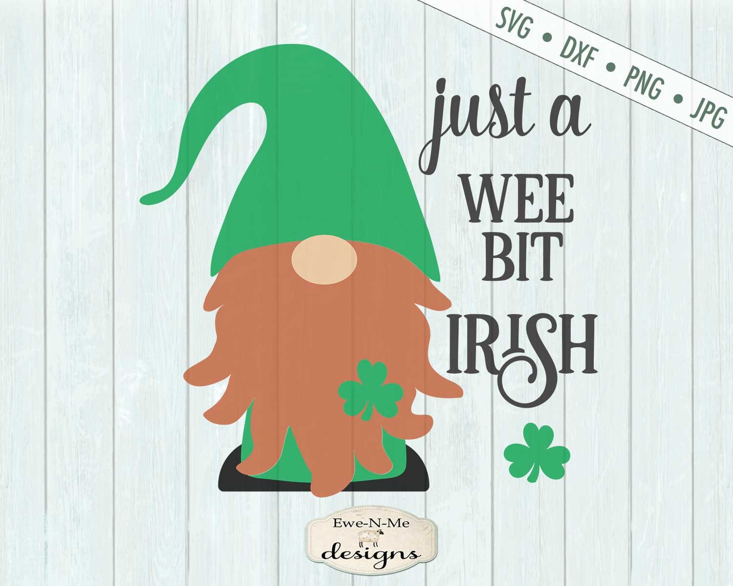 Download St. Patricks Gnome SVG - Wee Bit Irish - SVG or Sublimation