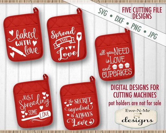 Pot Holder svg bundle - Love Valentine - SVG Files