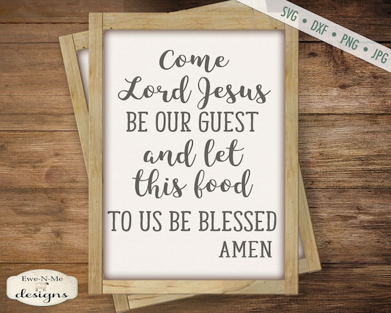 Table Prayer - Food Be Blessed svg