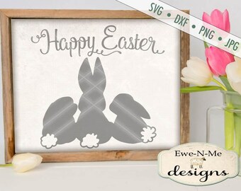 Easter SVG - Easter Bunny svg - Happy Easter SVG - bunny silhouette svg - bunnies svg - Commercial Use svg, dxf, png, jpg