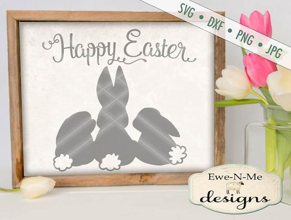 Easter SVG - Easter Bunny svg - Happy Easter SVG - bunny silhouette svg - bunnies svg - Commercial Use svg, dxf, png, jpg