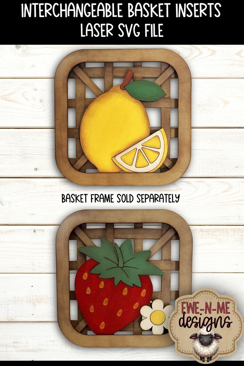 Interchangeable Tobacco Basket Inserts SVG - Lemon Strawberry Set ...