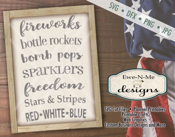 July 4th svg - 4th of July svg - patriotic svg - Fireworks SVG - Indpendence Day svg  - Commercial Use svg, dxf, png, jpg