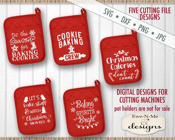 Christmas Pot Holder Svg Bundle Pot Holder Svg Oven Mitt Etsy