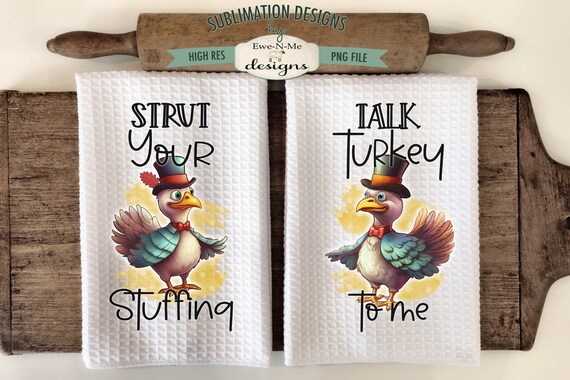 Thanksgiving Towel Sublimation Designs Thankful Blessed Kitchen