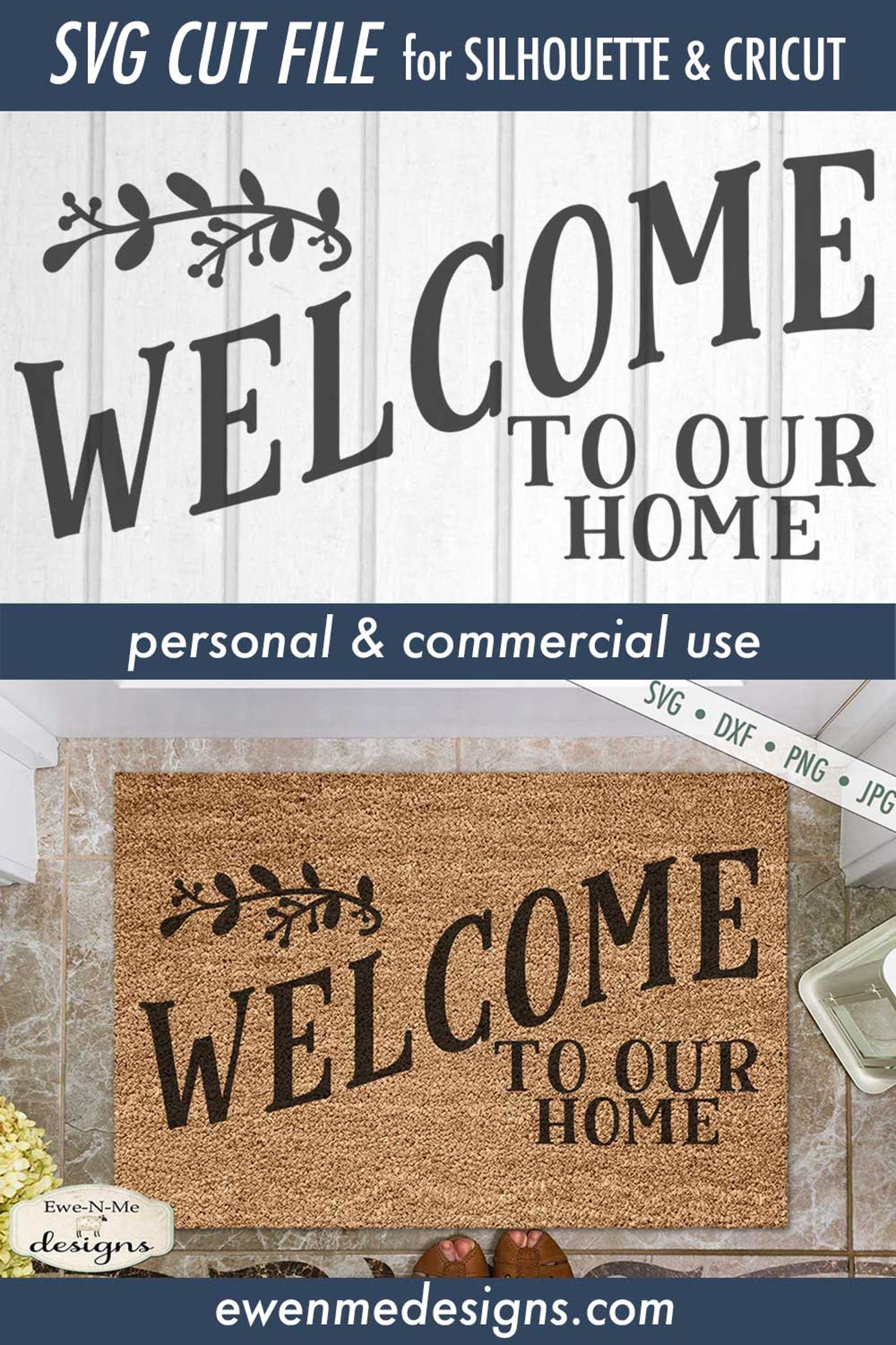 Welcome to Our Home SVG - Welcome Mat SVG - Doormat SVG - Etsy