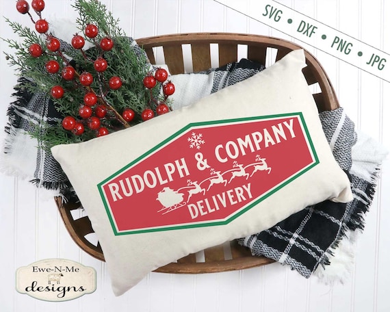 Christmas svg - Rudolph SVG - Santas Sleigh SVG - Rudolph delivery svg - Christmas SVG File - Commercial Use svg, dxf, png and jpg files