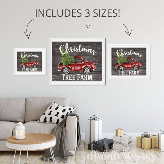 Rustic Christmas Wall Art PRINTABLE Farmhouse Christmas Etsy Canada
