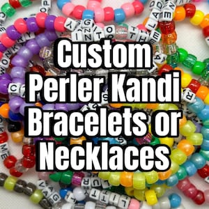 Custom Perler Kandi Bracelet or Necklace (read description)
