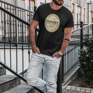Gosset Stout Soft Cotton Unisex T-shirt | Gift for Beer Loving Statisticians | Emblem Featuring Student's T-Test for Small Samples in black
