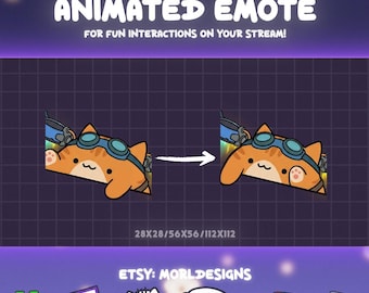 Animated Jetpack Bongo Cat Emote – Twitch, Discord, YouTube (Digital Download)