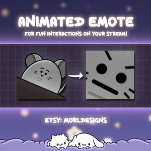 Souris Hehe - Emote animée pour Twitch/Discord pour le streaming, drôle, mignon, kawaii