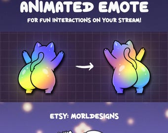 CAT DISCO DANCE Animated Emote: Twitch/Discord/Kick/YouTube, stream gif