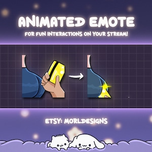 HOT Credit Card - Animiertes Emote für Twitch/Discord zum Streamen, witzig, süß, kawaii