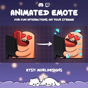 Geanimeerde likschermemote: Twitch, Discord, YouTube (digitale GIF-download)