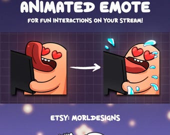 Animated Licking Screen Emote: Twitch, Discord, YouTube, Stream gif - Gooner emote