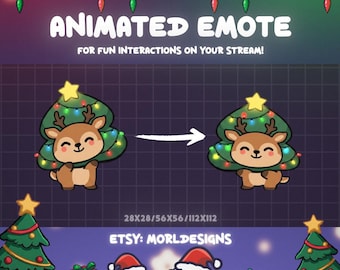 Christmas Deer Dance Emote: Animated Stream Asset (Digital Download)