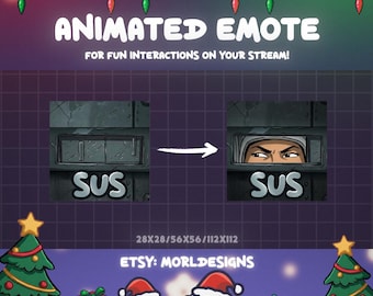 Animated ARC Raiders Emote: SUS. Twitch, Discord, Youtube (Digital Download)