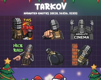 TARKOV - Animated Emotes Pack. Twitch, Discord, Youtube, Kick (Digital Download)
