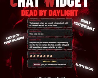 DBD Chat widget Dead by Dayligh. StreamElements custom chat widget. Any OBS.
