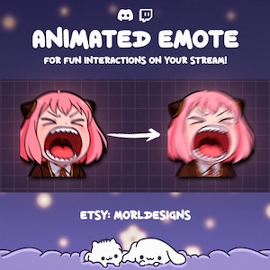 Anya Forger LETSGOOO geanimeerde emote: Twitch/Discord/YouTube (digitale GIF-download)