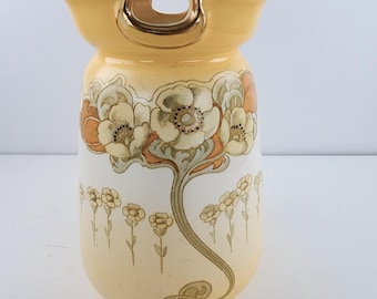 Art Nouveau Arundel Porcelain Floral Hand Painted Ceramic Vase