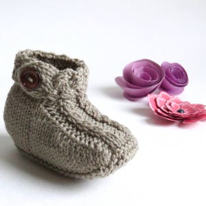 Baby Braided Ankle Bootie Knitting Pattern 画像 3