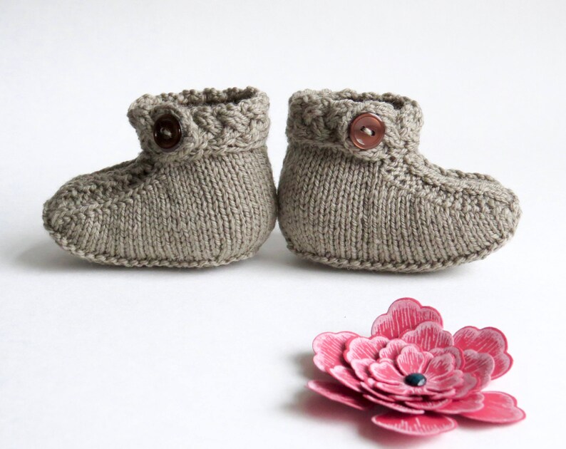 Baby Braided Ankle Bootie Knitting Pattern image 2