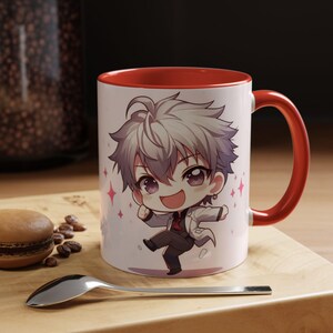 Cute Chibi Character Coffee Mug, Whimsical Ceramic Cup, Anime Gift, Fun Drinkware, Perfect for Birthdays, Collectors