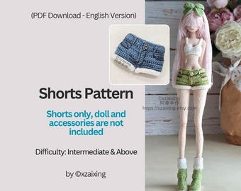 Shorts Pattern (PDF Download, English, doll and accessories are not included)
