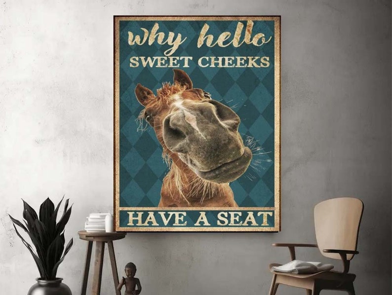 Why Hello Sweet Cheeks Printable Bathroom Decor Poster - Etsy