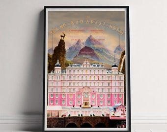 The Grand Budapest Hotel Movie Poster, Movie Poster Printing, Classic Movie Wall Art for Room Decor, Unique Gift Idea