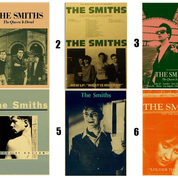 The Smiths Band Poster, Vintage Music Poster, The Smiths Fan Gift Poster, Music Band Poster, wall art, wall decor, music poster, retro music
