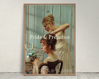 Pride and Prejudice Movie Poster, Vintage Movie Poster, Wall Art, Wall Decor