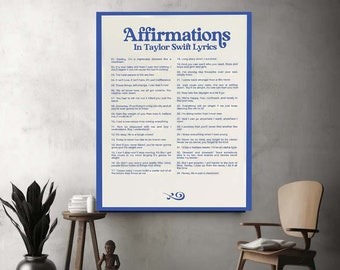 Affirmations in Music Lyrics Posters