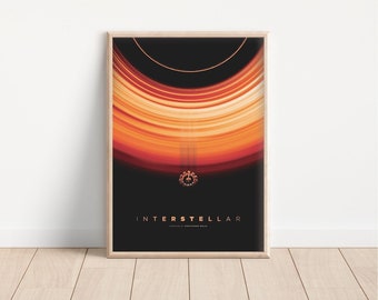 Interstellar Movie Poster - Poster Gifts Idea - Movie Poster - Interstellar Art - Wall Art - Christopher Nolan - Home Decor