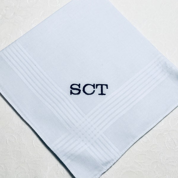 EMBROIDERED MANS Personalized HANKIE